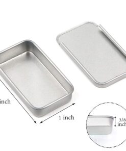 Alternative view of Empty Slide Top Tin Containers for Lip Balm, Crafts, Storage Kit - .25oz, 6 Pack 6 Count (Pack of 1) Sliver