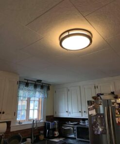 LB72120 LED Flush Mount Ceiling Light, 12 inch, 15W (150W Equivalent) Dimmable 1200lm, 3000K Warm White, Oil Rubbed Bronze Round Lighting Fixture for Kitchen, Hallway, Bathroom, Stairwell 35 51cmngVJHOL