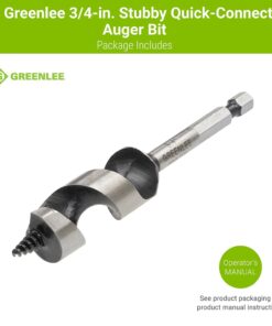 Greenlee 60A-3/4 Quick Change Wood Boring Stubby Auger Bit, 3/4" Hole Size 3/4-Inch Stubby Augur Wood Bit 16 51cpBrb6K8L