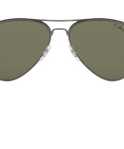 Ray-Ban Men's Rb3523 Aviator Sunglasses Matte Gunmetal/Polarized Green 59 Millimeters 7 51cvEuwzE1L