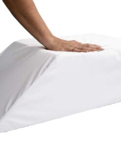 Hermell Zero Gravity Elevating Leg Rest Pillow, Foam, Post-Surgery, Leg Pain, Back Injury, Sciatica Pain Relief, Removable Cover - White 19.2x25.2x8 Inch (Pack of 1) 25 51d0kRzUCwL