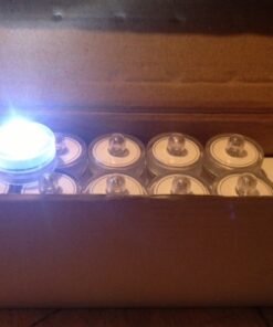 JINHEZO Submersible LED Light, Tea Lights, Pond Underwater Small LED Lights, Battery Operated 125 Hours, for Wedding Home Vase Festival Party Decoration White 24Pcs (Built-in 48 Batteries) 24 Pack 37 51d2pofw86L