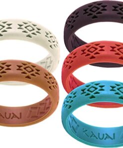 KAUAI Silicone Rings for Men & Women. AZTEC Style. Leading Brand for Quality & Comfort in Wedding Bands. Men's Active Workout Silicon Rubber Rings. Classic Solid Band 9 -9.5 AZTEC: Charcoal, Bamboo, Paradise Green, Cream 17 51d7S5NqHXL