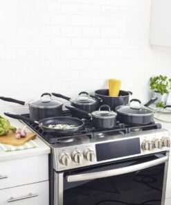 Cuisinart 11-Piece Set Advantage Nonstick Cookware, Black & 622-20 Chef's Classic 8-Inch Open Skillet Nonstick-Hard-Anodized 11 Piece Cookware Set + Skillet 10 51dF1XCPZrL 1