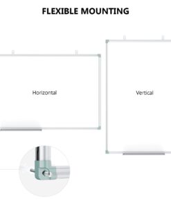 Alternative view of Lockways Magnetic Dry Erase Board, 36 x 24 Inch Magnetic Whiteboard White Board, 1 Dry Erase Markers, 2 Magnets for School, Home, Office Silver frame 36 x 24 Inch
