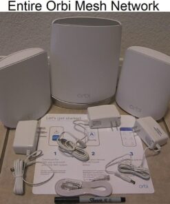 NETGEAR Orbi Whole Home Tri-Band Mesh WiFi 6 System (RBK653) – Router with 2 Satellite Extenders, Coverage Up to 6,000 Square Feet, 40 Devices, AX3000 (Up to 3Gbps) AX3000 | 3-Pack 51 51dTerRZKbL