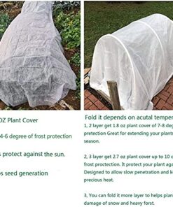 Plant Covers Freeze Protection 0.9oz 8Ft x 24Ft Rectangle Plant Cover for Cold Protection,Season Extension 31 51dUe2UrD8S