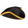 Kangaroo Tricorn Hat for Pirate Costume Women and Men - Black Felt Pirate Hats for Kids - Pirate Costume for Jack Sparrow Captain Hook Musketeer Puss in Boots - Women Pirate Costume Accessories 17 51dVtq7shJL