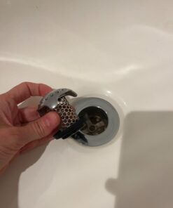 TubShroom Ultra Revolutionary Bath Tub Drain Protector Hair Catcher/Strainer/Snare Stainless Steel, 1-Pack, Silver Stainless Single 44 51dakybdtL