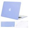 MOSISO Compatible with MacBook Air 13 inch Case (Models: A1369 & A1466, Older Version 2010-2017 Release), Protective Plastic Hard Shell Case & Keyboard Cover & Screen Protector, Serenity Blue 42 51dc3U6CoFL