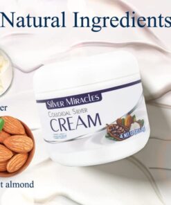 Silver Miracles Colloidal Silver Cream - 4oz - Colloidal Silver Skin Healing Cream - Sooths, Cools, and Promotes Healing of Burns and Sunburns - Moisturizes Dry Skin - Hand Made In the USA - Made With 99.999% Pure Silver 16 51dcUjxUvL