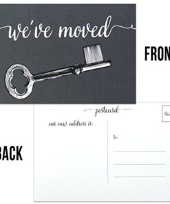 Moving Announcement Postcard - We've Moved Cards - Change of Address - Blank 4x6 Inch Post Cards - Pack of 25 3 51ddJ4OyFDL