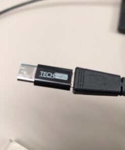 TechMatte Micro USB to USB C Adapter, Converts Micro USB Female to USB C Male (2 Pack, Black) 37 51de0gNLMwL