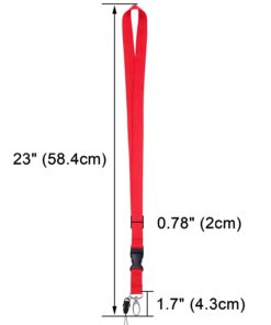 Wisdompro Office Lanyard Premium Polyster Neck Lanyard with J-Hook & Detachable Buckle For Phones, Camera, iPod, Key, ID Name Tag Badge Holder And Other Portable Staff - Red / Black / Blue, - 3pcs, 23" 3pack(red, Black & Blue) 9 51deIxpQEHL