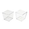 Exquisite Clear Plastic Mini Square Mousse Dessert Cups 40 Ct - 3.6 oz