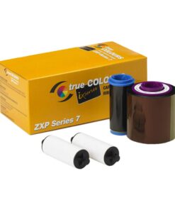 ZEBRA Technologies 800077-742 True Colors IX Series Color Ribbon for ZXP Series, 7 Compatible, Ymcko, 750 Labels per Roll