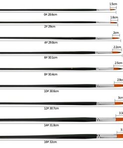 9pcs Round Pointed Tip Pony Hair Artists Filbert Paintbrushes, Marrywindix Watercolor Paint Brush Set Acrylic Oil Painting Brush Black 22 51dgHMe6dML