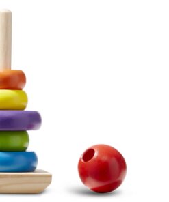 Melissa & Doug Rainbow Stacker Wooden Ring Educational Toy - Wooden Rainbow Stacking Rings Baby Toy, Stacker Toys For Infants And Toddlers 31 51dk98sx0eL