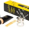 Glory Clarinet Mouthpiece Kit with Ligature,one Reed and Plastic Cap~black, Click to See More Colors