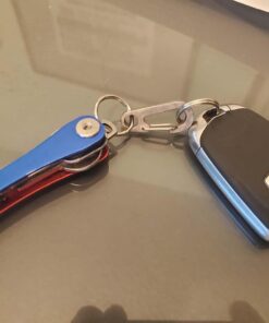 TI-EDC Titanium Keychain Carabiner Clip - Mini Quick Release Snap Hook and Key Ring, Key Organizer Holder for Men and Women Standerd 22 51dzAHh7I6L