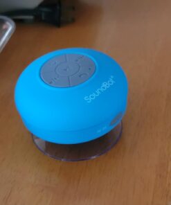 Soundbot SB510 HD Bluetooth Shower Speaker Water Resistant Handsfree Portable Speakerphone with Built-in Mic, 6hrs of Playtime, Control Buttons and Dedicated Suction Cup for Bathroom Pool Blue 30 51dzmfJw ML