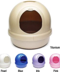 Petmate Booda Dome Cat Litter Box for Indoor Cats , Titanium, Made in USA One Size 32 51e1c6L4FLL