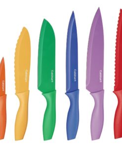 Cuisinart 12-Piece Kitchen Knife Set, Multicolor Advantage Cutlery, C55-01-12PCKS Type: Stainless Steel