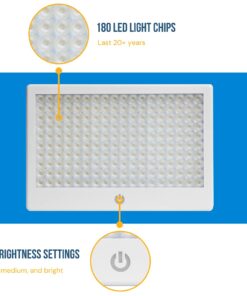 Aurora LightPad™ Mini - Premium 25,000 LUX Light Therapy Lamp for Boosted Energy, Focus and Better Sleep. 180 LED Chips Last 20+ Years. 3 Adjustable Brightness Levels. Portable and Lightweight Design. 19 51e46CJ7wRS