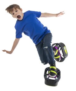 Moon Shoes Bouncy Shoes, Mini Trampolines for Your Feet, One Size, Black, New and Improved, Bounce Your Way to Fun, Very Durable, No Tool Assembly, Athletic Development, up to 130 lbs 16 51e484fLhGL