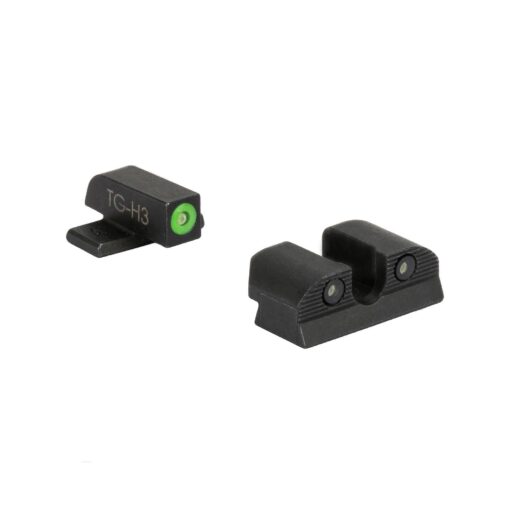 SIG SAUER X-RAY3 Enhanced Visibility 3-Dot Tritium Day/Night Pistol Sights | High-Contrast Green Front Sight & Blacked-Out Rear Sight, Compatible with Sig Sauer Pistols #8 Green Front, #8 Rear Round Notch