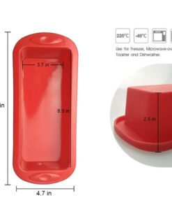 SILIVO Silicone Bread and Loaf Pans (2 Pack) - Nonstick Silicone Baking Mold for Homemade Loaf, Bread and Meatloaf - 8.9x3.7x2.5 inch Set of 2 25 51e9qH4qUTL