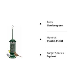 Squirrel Buster Legacy Squirrel-proof Bird Feeder w/4 Metal Perches, 2.6-pound Seed Capacity garden green 22 51eAv2MjgxL