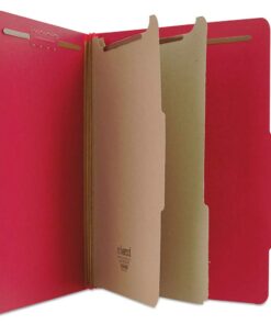 Universal - Pressboard Classification Folders, Letter, 6-Section, Ruby Red, 10/bx 6 51eFM52JtsL