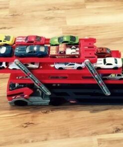 Hot Wheels Playset with Hw MEGA Hauler Toy Truck & 1:64 Scale Car, Stores 50+ Vehicles, Expands to 6 Levels red 37 51eFtfUhZwL 2