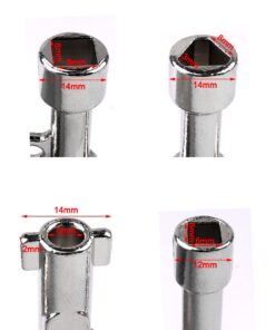 ATOPLEE Electrical Cabinet Key, 4 Way Utilities Key,Triangle/Square/Panel Cross Key for Faucet,Gas Meter,Valve,Spigots,Electrical Cabinet Opening 1pcs 9 51eGgrkOxhL