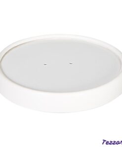 Tezzorio (Set of 100) 12 oz White Paper Soup Containers with Lids Combo Pack, Take Out Hot/Cold Food Containers, Ice Cream/Frozen Yogurt Dessert Cups,  / To-Go Disposable Deli Containers 8 51eKC6gH17L