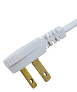 Alternative view of SlimLine 2235 Indoor Flat Plug Extension Cord, 3 Foot Cord, Right Angled Plug, 16 gauge, 3 Polarized Outlets, 125 Volts, Space Saving Design, Neutral White Color, UL and CUL Listed… 16/2 Gauge 3 ft