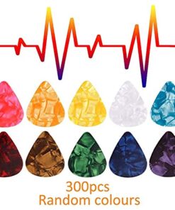 Alternative view of AUGSHY 300 Pcs Guitar Picks Sampler Value Pack Includes Thin Medium & Heavy Gauges 300 Mixedcolor