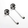 Wenkoni Small Soup Ladles,Sauce ladles,Gravy Soup Spoon Ladles,2 Pack SUS 304 Non-magnetic Stainless Steel 7.6" Round Ladles (Color:Silver). Silver-2Pcs 52 51eR3U43ucL