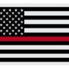 Redline Flags 3 by 5 Foot Thin Red Line Flag Honoring The Courage of Our Firefighters, EMT, and Paramedics. Black, White and Red American Flag with Brass Grommets