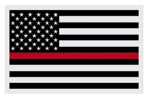 Redline Flags 3 by 5 Foot Thin Red Line Flag Honoring The Courage of Our Firefighters, EMT, and Paramedics. Black, White and Red American Flag with Brass Grommets