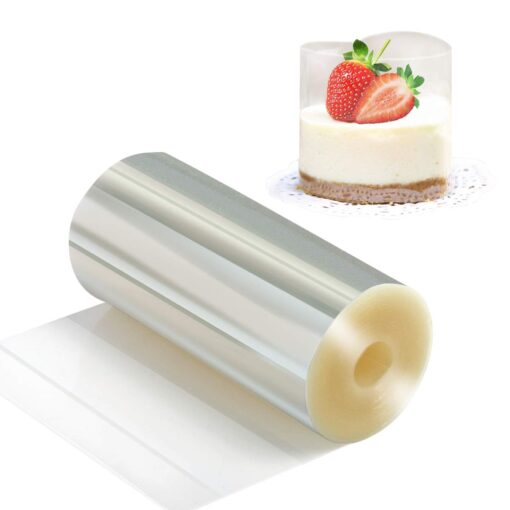 Picowe Cake Collars 4 x 394inch, Acetate Rolls, Clear Cake Strips, Transparent Cake Rolls, Mousse Cake Acetate Sheets for Chocolate Mousse Baking, Cake Decorating