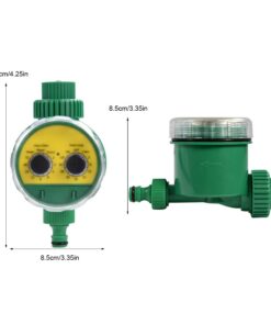 Dioche Garden Irrigation Timer, Single Outlet Automatic Water Faucet Hose Timer Ball Valve Allow Connected Irrigation System Green 12 51eWqBxcliL