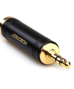 MOBOREST 3.5mm to 1/4'' Stereo Pure Copper Adapter, 1/8'' (3.5mm) Male Plug to 1/4'' (6.35mm) Jack Female Socket Adapter for Headphone Amp Adapte Black -1PCS BLACK-1PCS 12 51ecRzjP32L