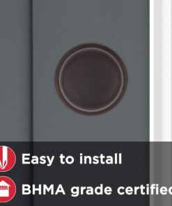 Kwikset Juno Interior Passage Door Knob, Handle For Closet and Hallway Doors, Non-Locking Doorknob in Venetian Bronze, with Microban Protection No Size Transitional 19 51ekIulNdL