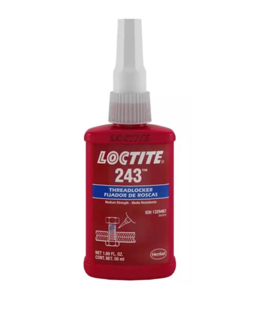 Loctite 1329467 243 Blue Medium Strength Threadlockers, 1.69 Ounces, 50 mL, 3/4" Thread