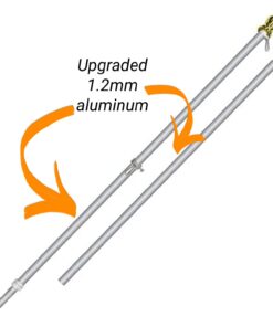 Grace Alley Flag Pole: 6 Foot Tangle Free Spinning Flag Pole. Residential or Commercial Flag Pole. Wind Resistant/Rust Free. (Silver) Silver 21 51etdKWjziL
