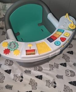 Infantino Music & Lights 3-in-1 Discovery Seat and Booster - Convertible, Infant Activity and Feeding Seat with Electronic Piano for Sensory Exploration, for Babies and Toddlers, Teal 38 51exVaAkkML