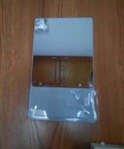 Torolle Magnetic Locker Mirror with Holder, 6.69" x 5.51" Small Real Glass Mirror with Organizer Bag for School Locker Refrigerator Bathroom Office Cabinet -Grey Grey 23 51exdvxBzgL