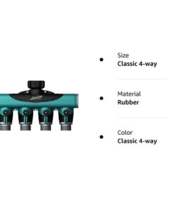 Garden Hose Splitter, Heavy Duty, Water Hose Manifold, 4 Way Hose Connector, Spigot Splitter, Faucet Divider Outdoor - Classic Classic 4-way 20 51f5uJeXfDL
